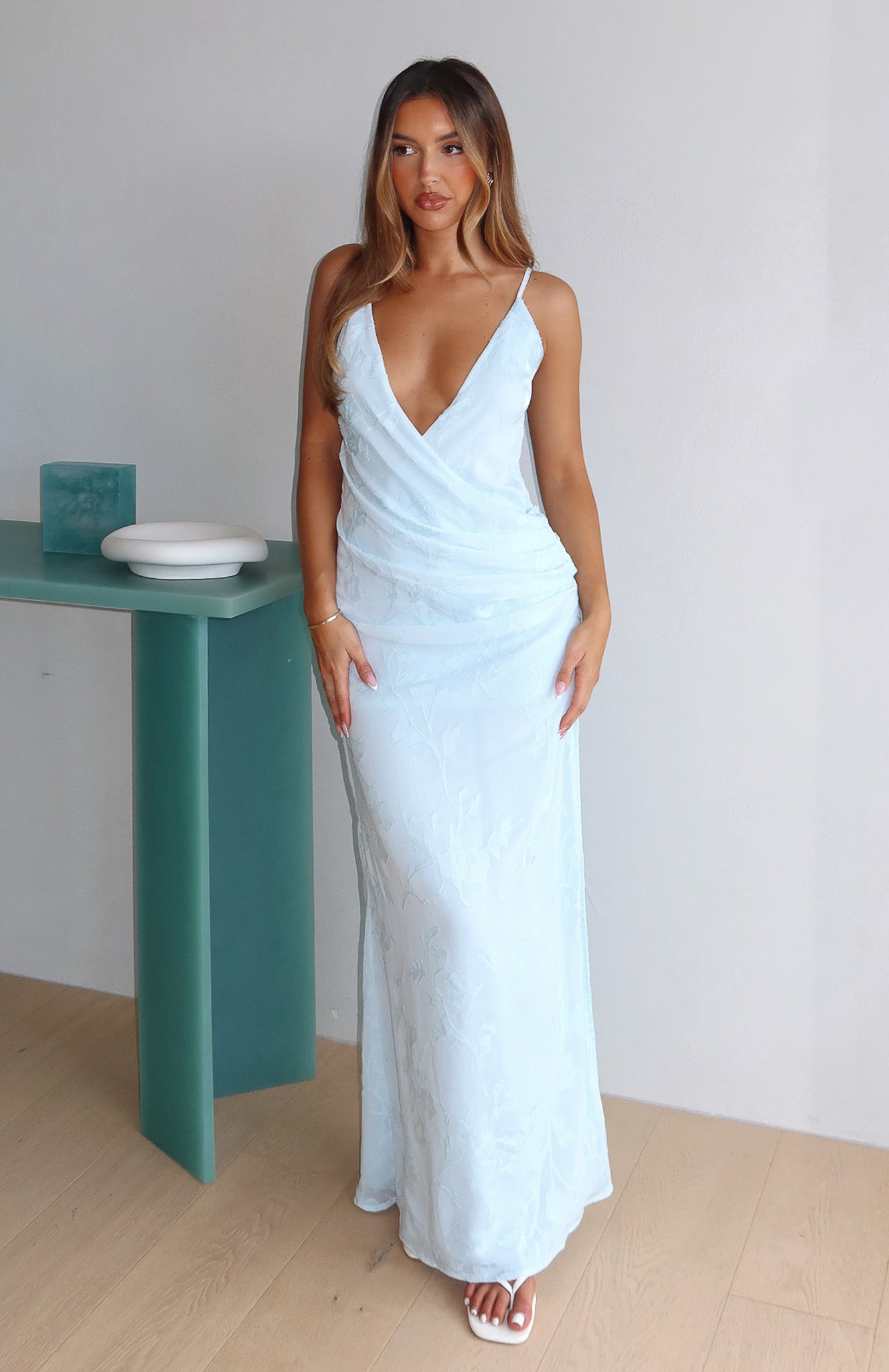 Soft But Sharp Maxi Dress Sky Blue Soft But Sharp Maxi Dress Sky Blue