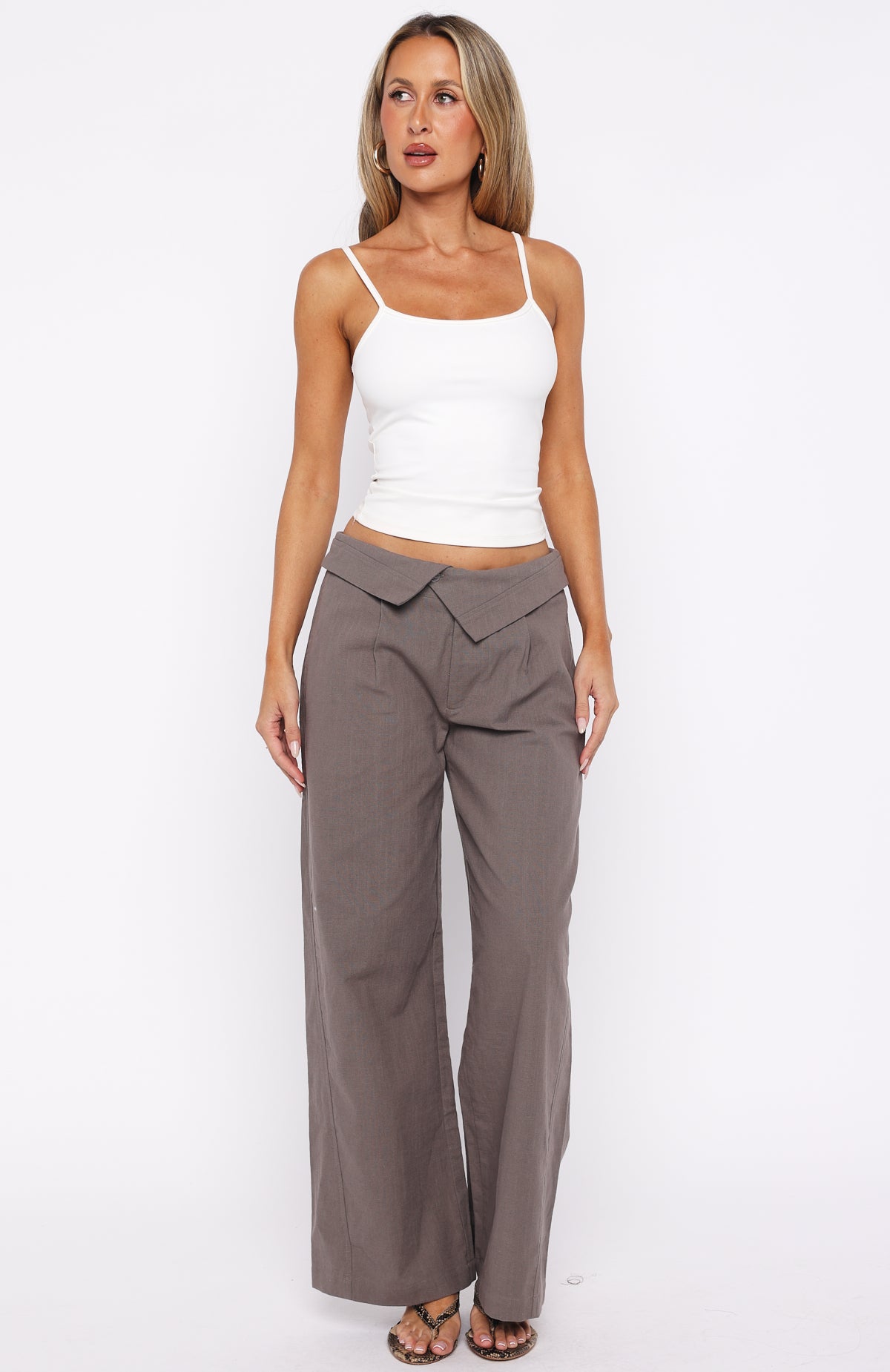 Starlight Riot Low Rise Pants Mocha | White Fox Boutique US