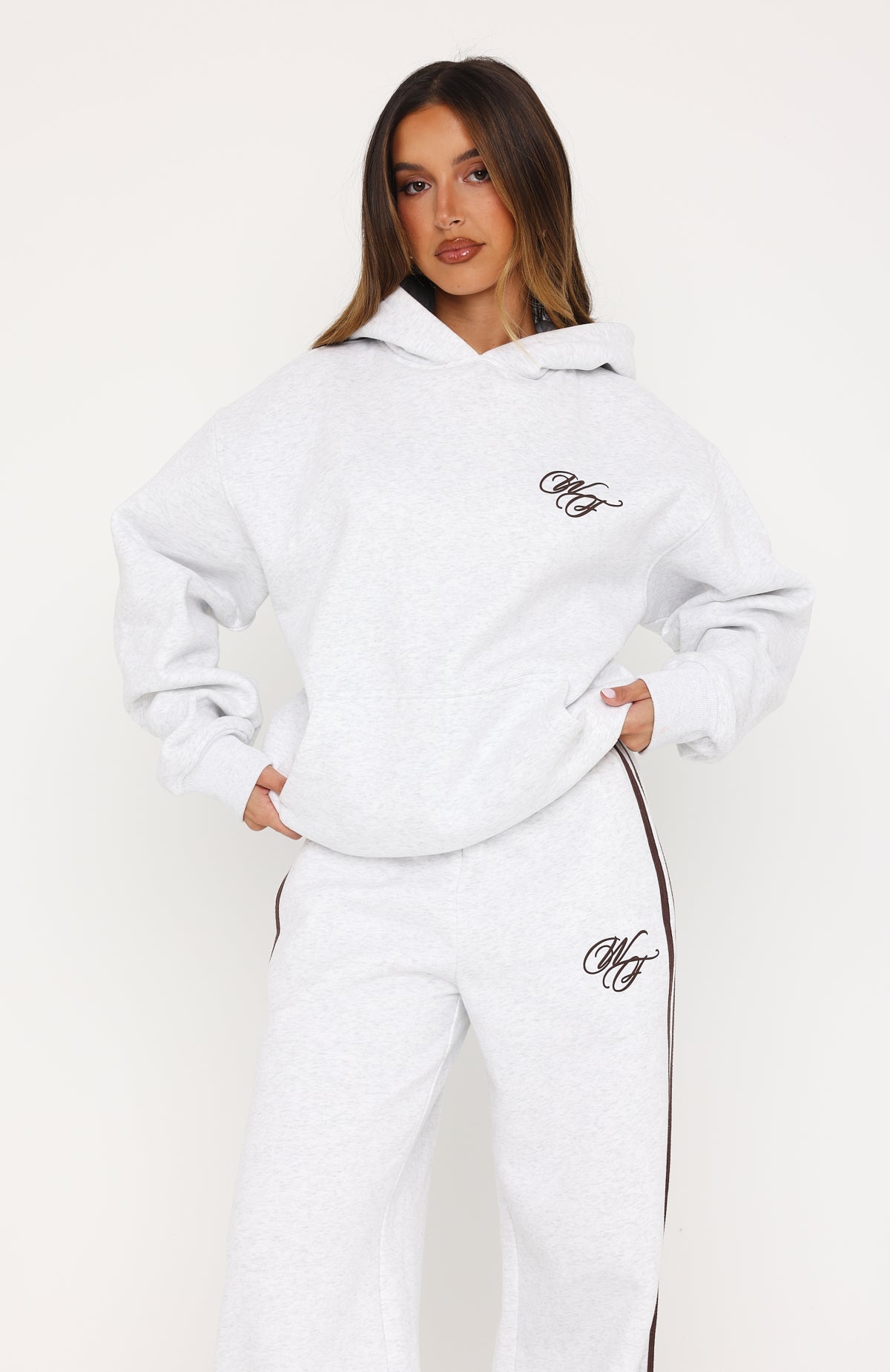 Studio 17 Raven Oversized Hoodie Grey Marle | White Fox Boutique US