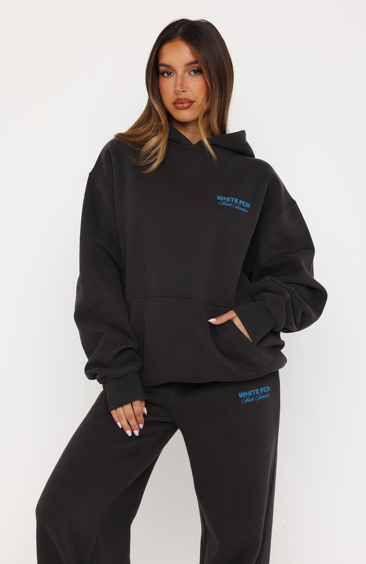 Studio 17 Tallulah Oversized Hoodie Charcoal | White Fox Boutique US