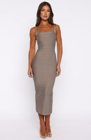 Sugar And Spice Bandage Midi Dress Mocha