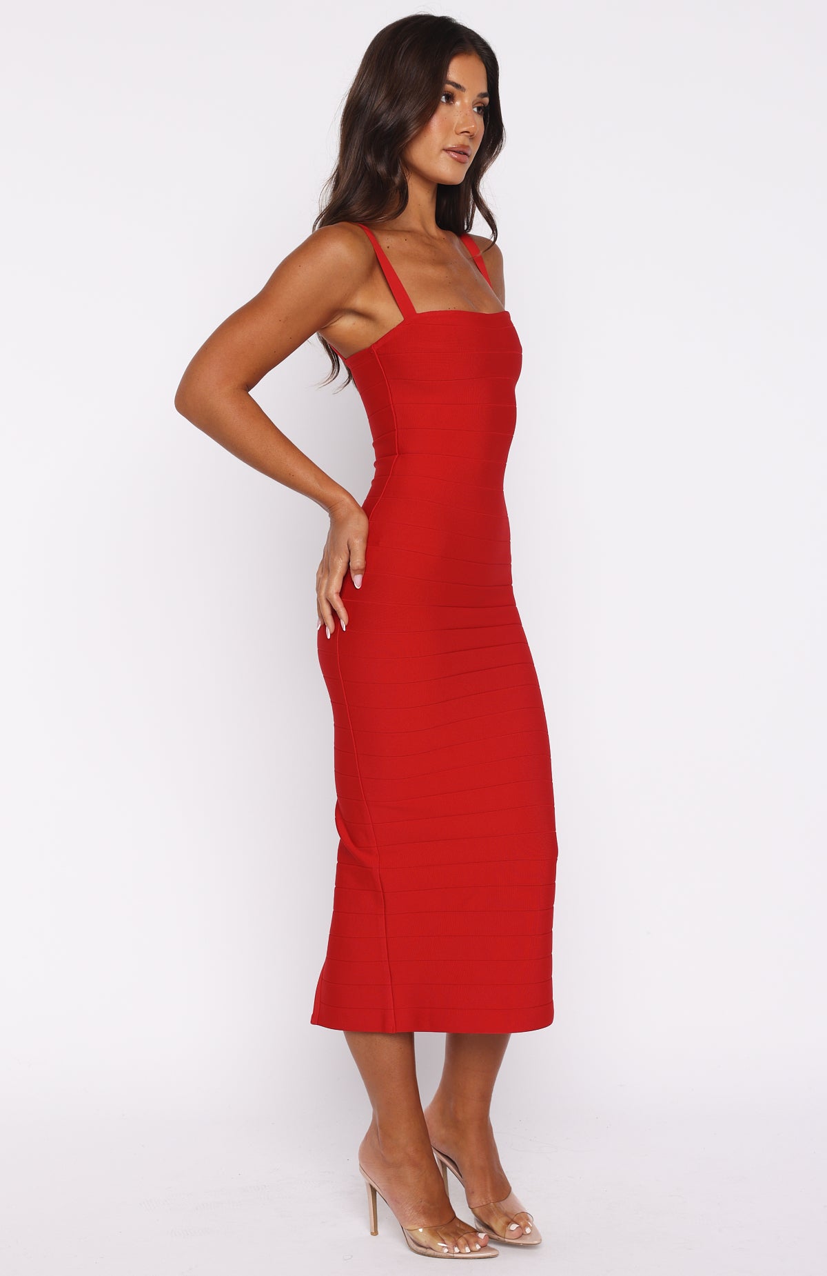 Sugar And Spice Bandage Midi Dress Red | White Fox Boutique US Sugar And Spice Bandage Midi Dress Red | White Fox Boutique US