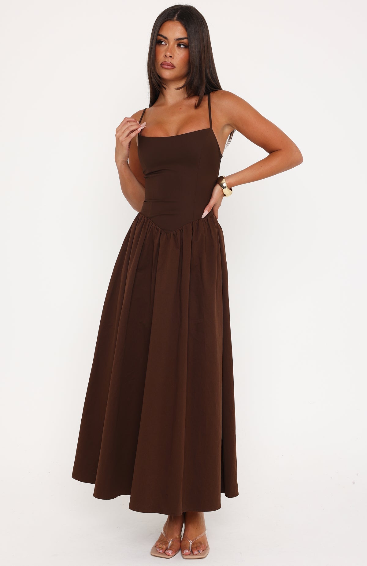 Sundrift Maxi Dress Chocolate XL