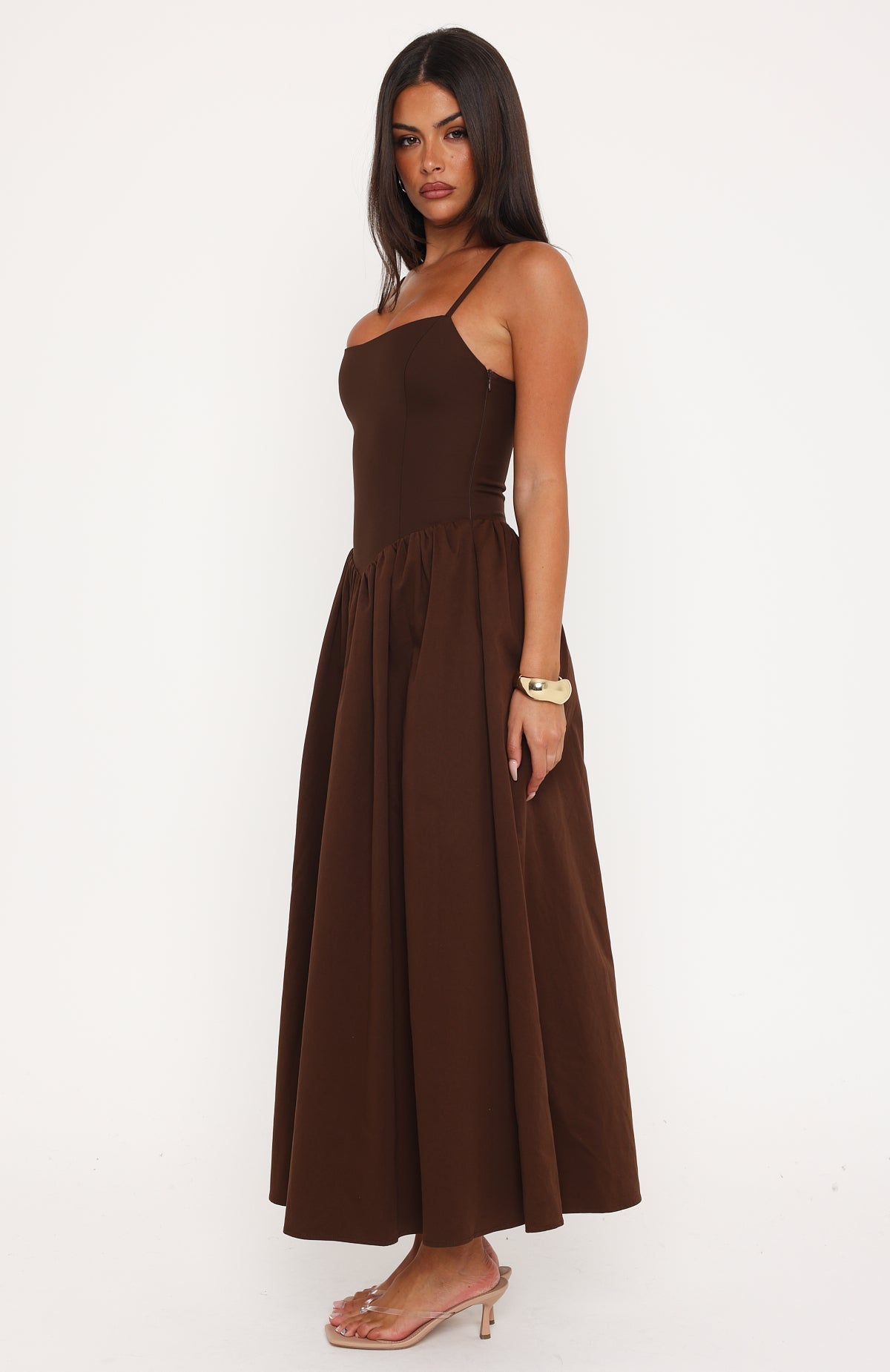Sundrift Maxi Dress Chocolate | White Fox Boutique US