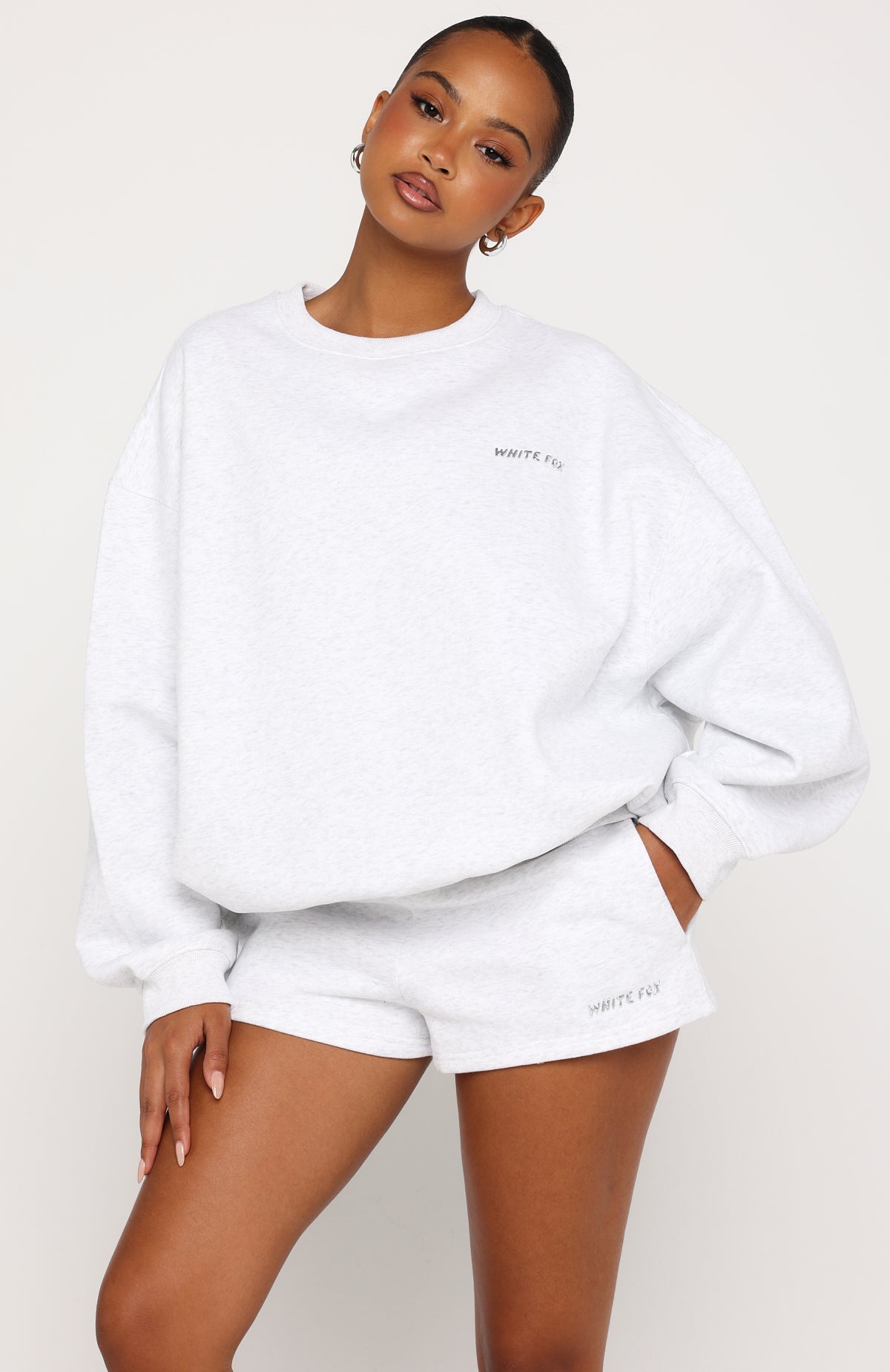 Test Drive Oversized Sweater Grey Marle | White Fox Boutique US