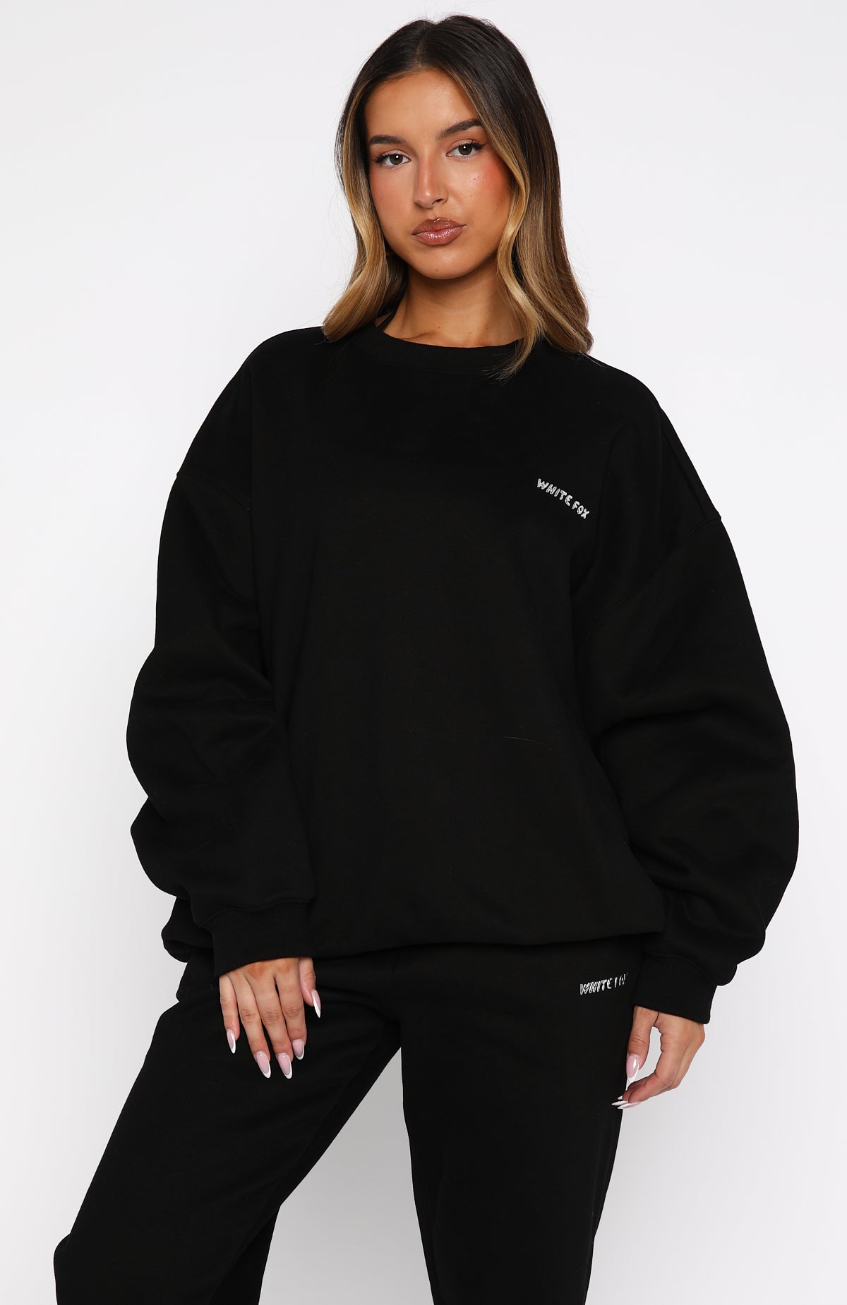 Test Drive Oversized Sweater Black | White Fox Boutique US