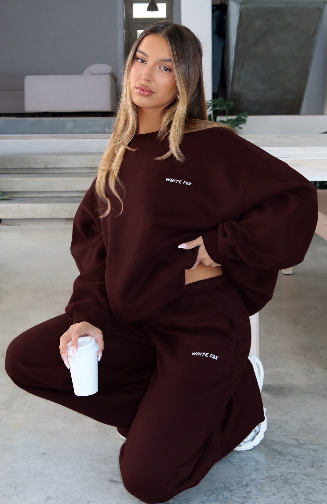 Test Drive Oversized Sweater Chocolate | White Fox Boutique US