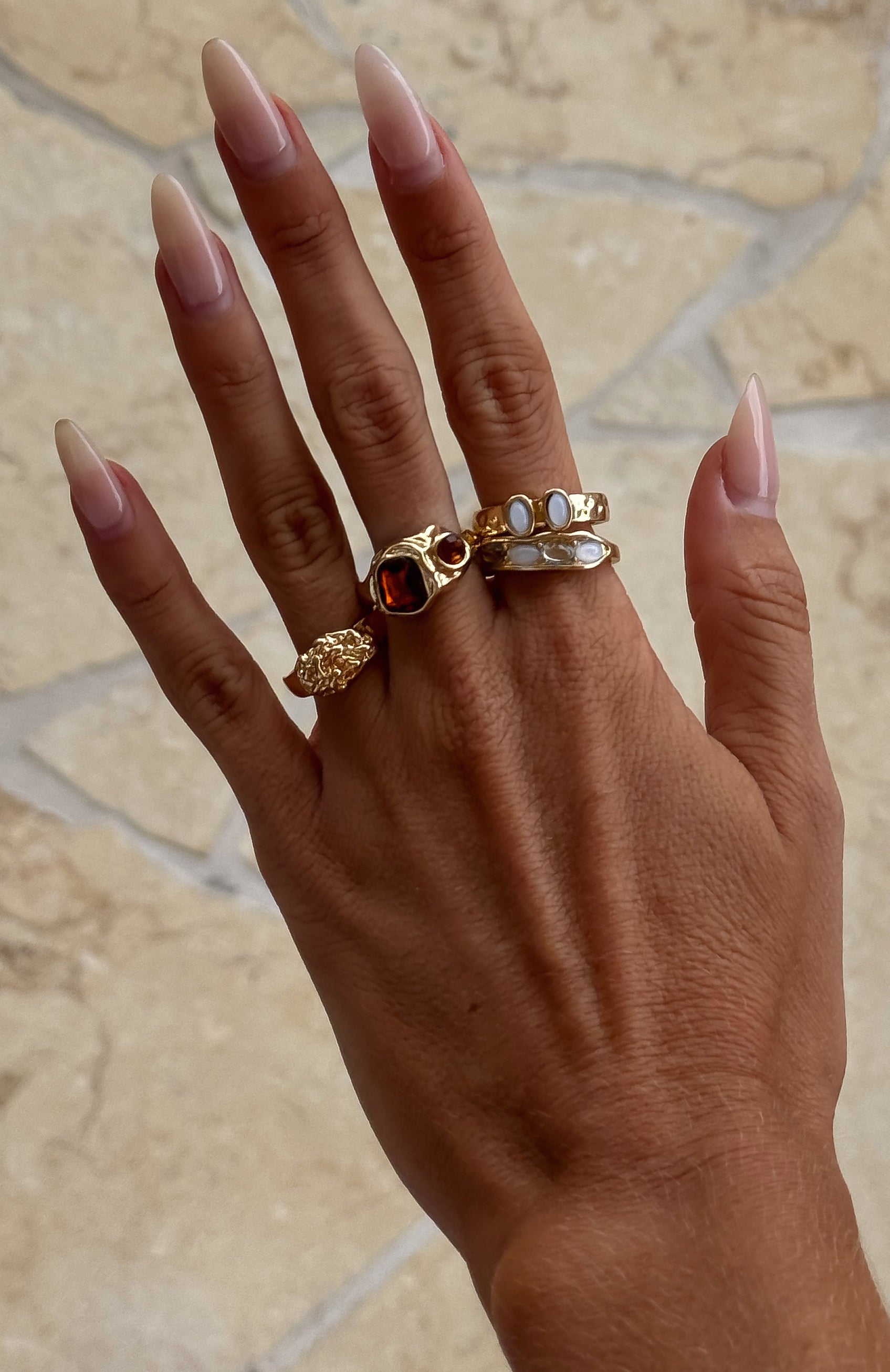 Tinsley Ring Set Gold | White Fox Boutique US