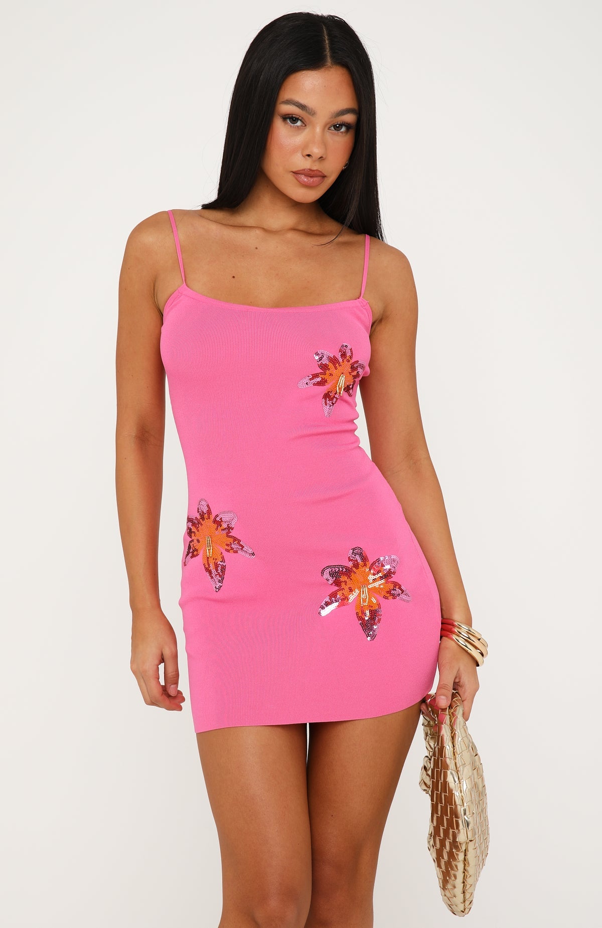 pink knit sequin dress Tint Of You Sequin Knit Mini Dress Pink