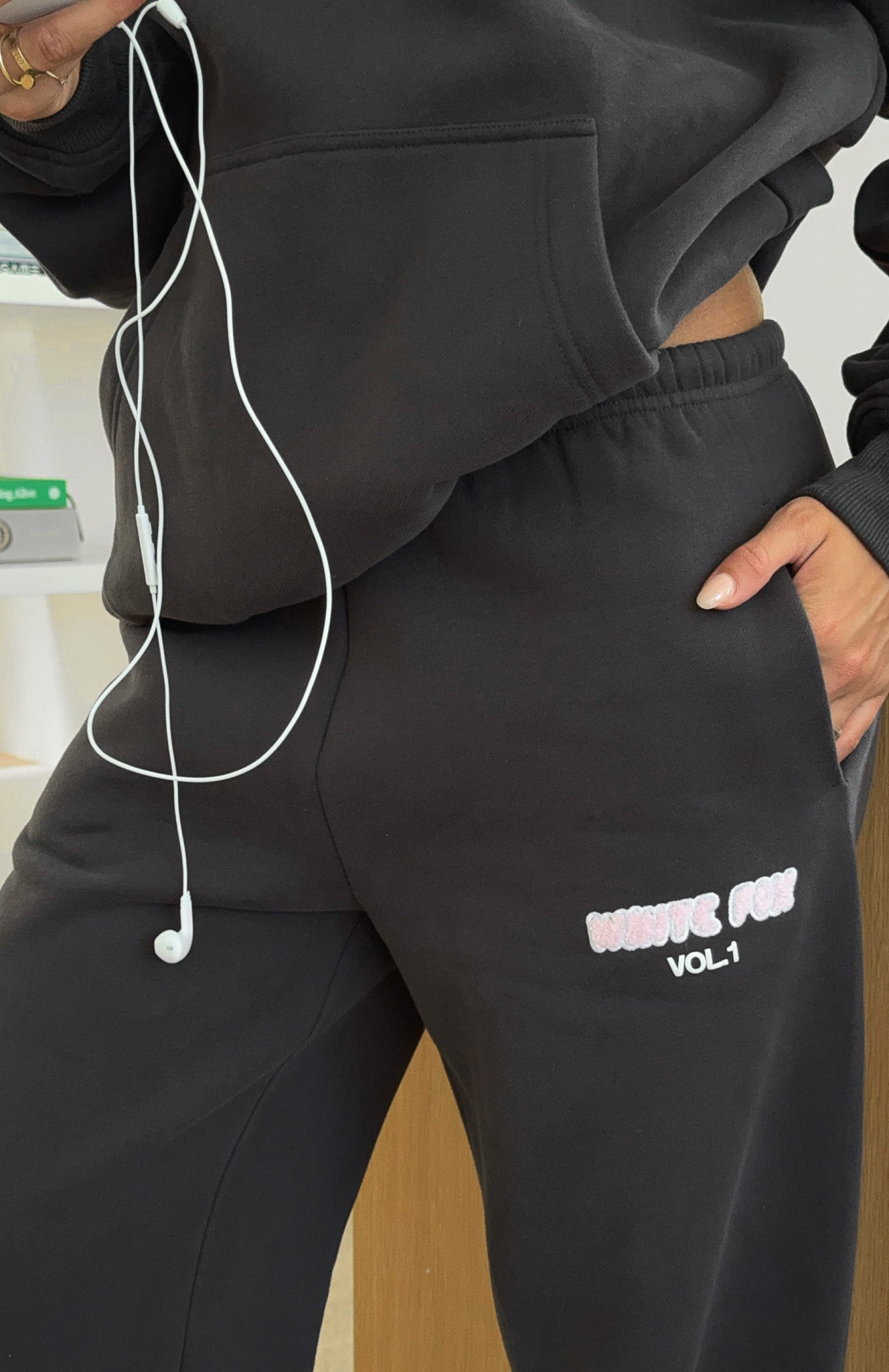 Vol. 1 Wide Leg Sweatpants Charcoal | White Fox Boutique US