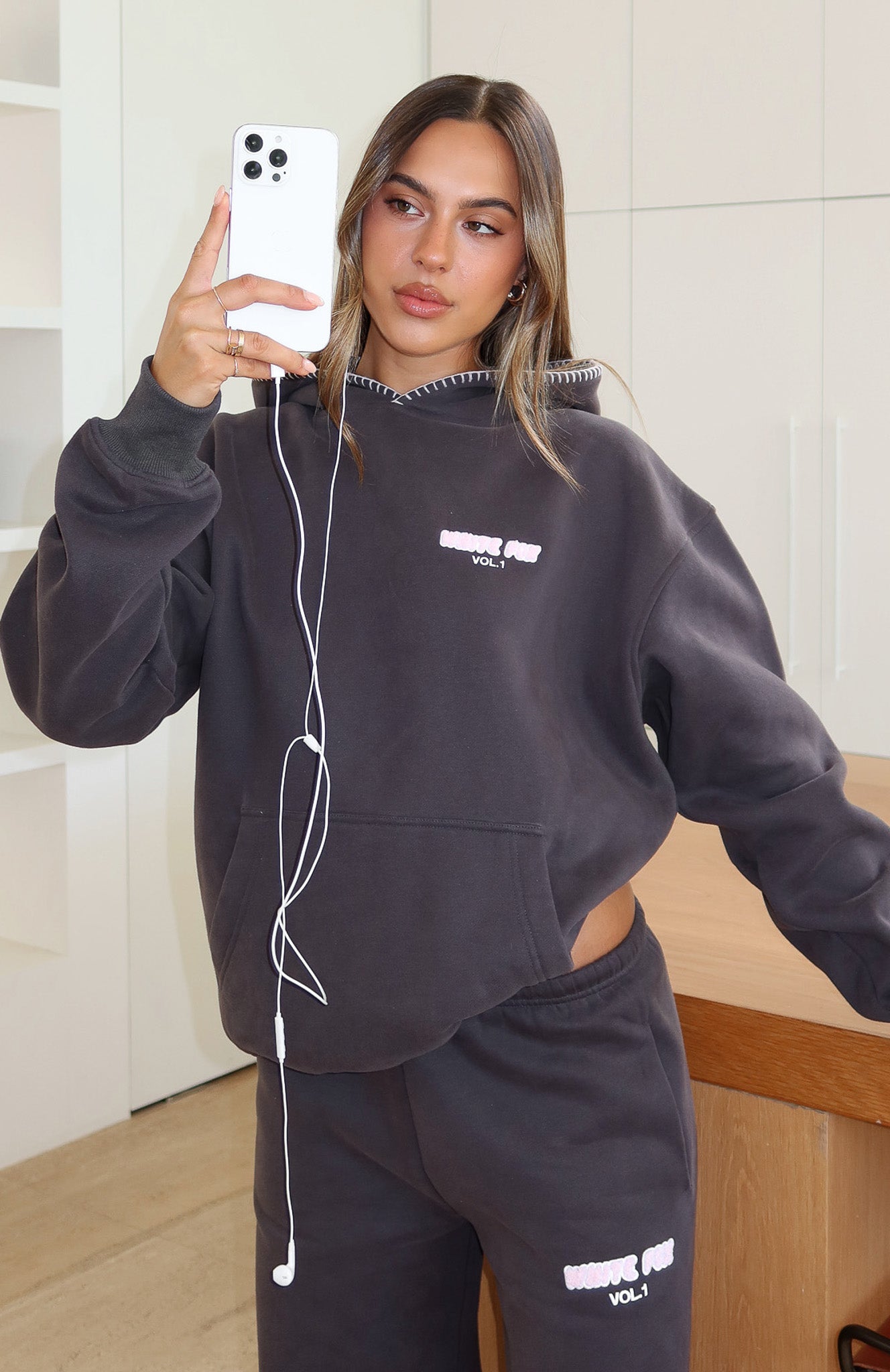 Vol. 1 Oversized Hoodie Charcoal | White Fox Boutique US