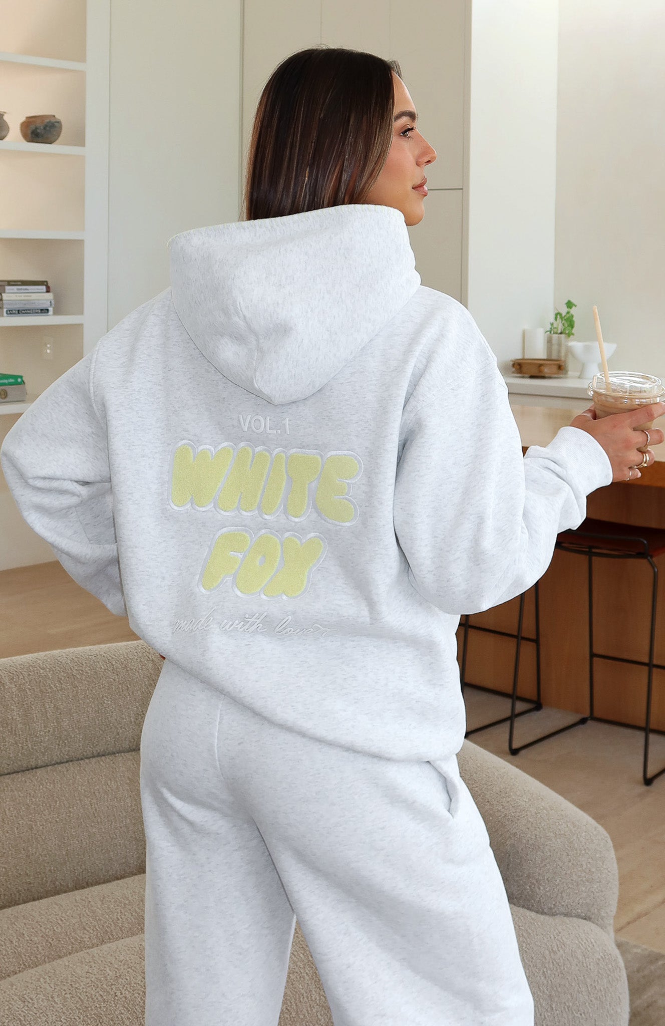Give It Away Oversized Hoodie Dark Grey Marle