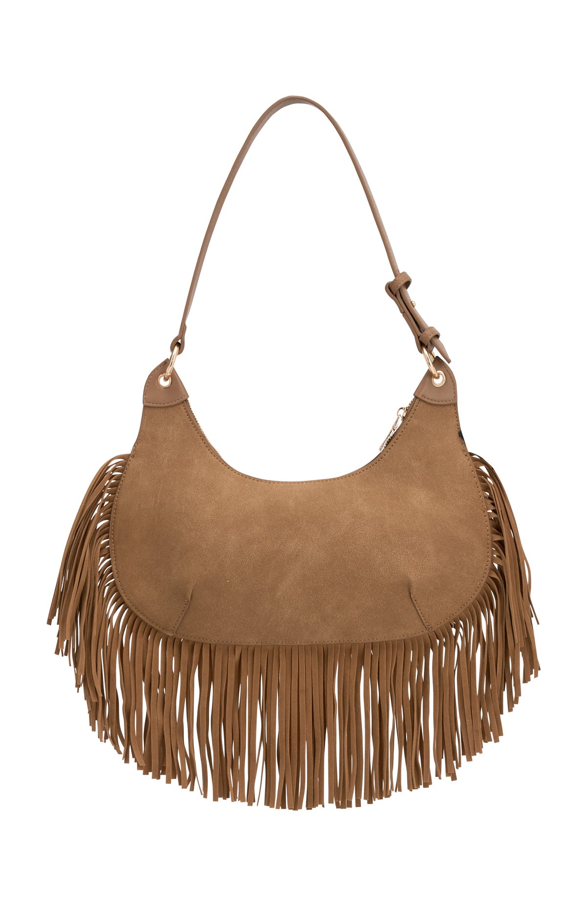 Wells Shoulder Bag Taupe Faux Suede | White Fox Boutique US