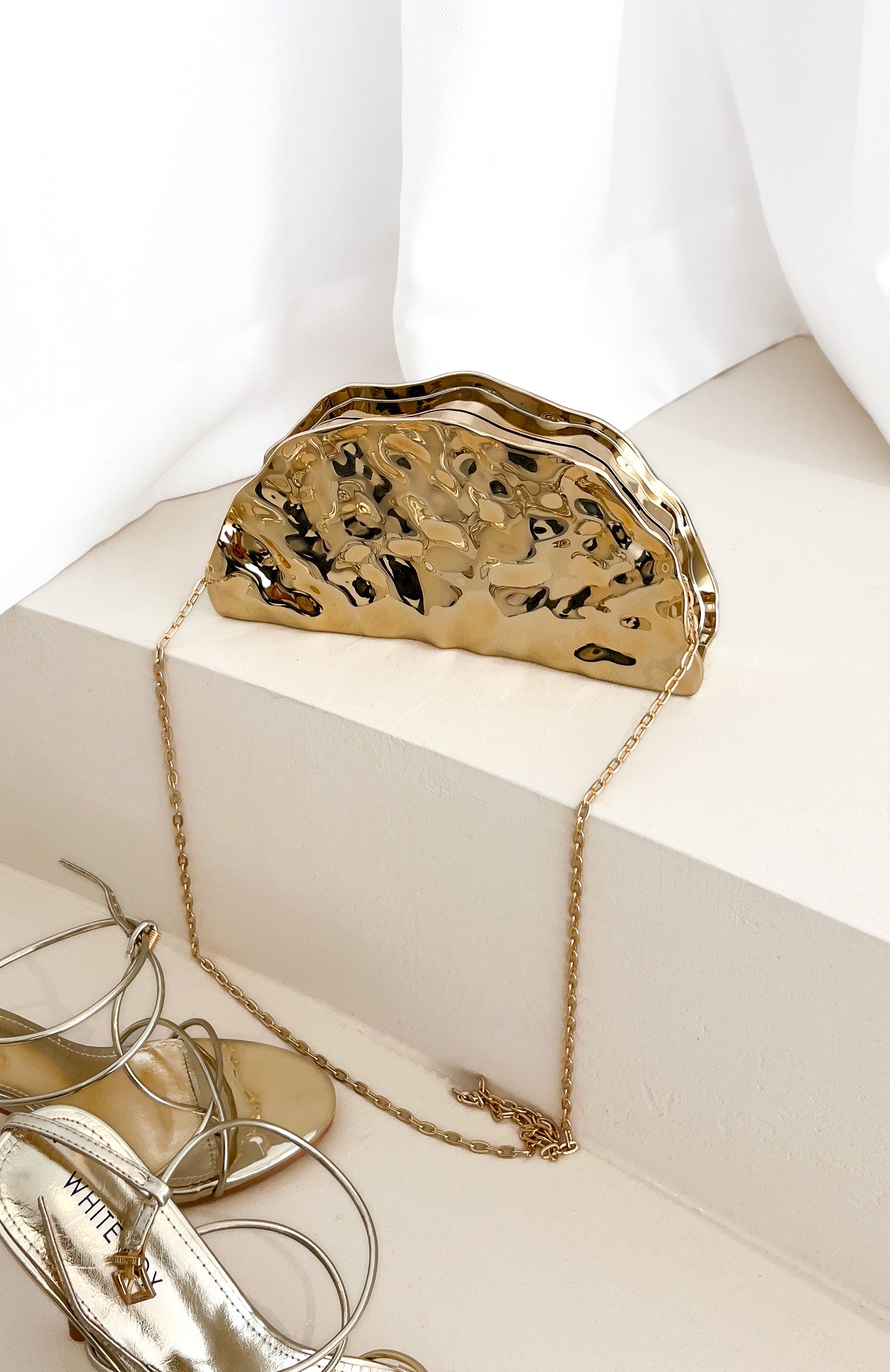 Zayn Clutch Bag Gold | White Fox Boutique US