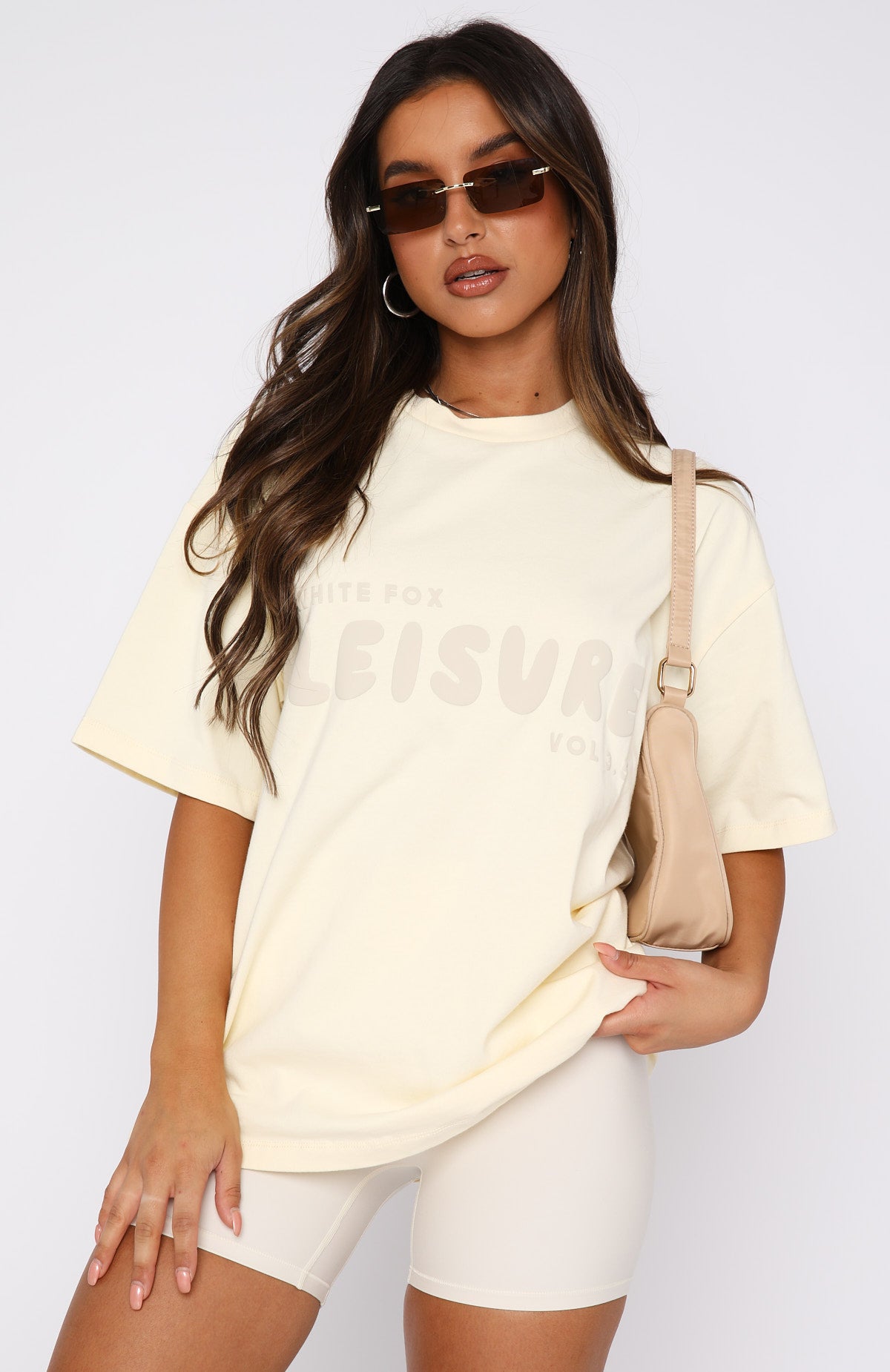 Leisure Series Oversized Tee Cream | White Fox Boutique US