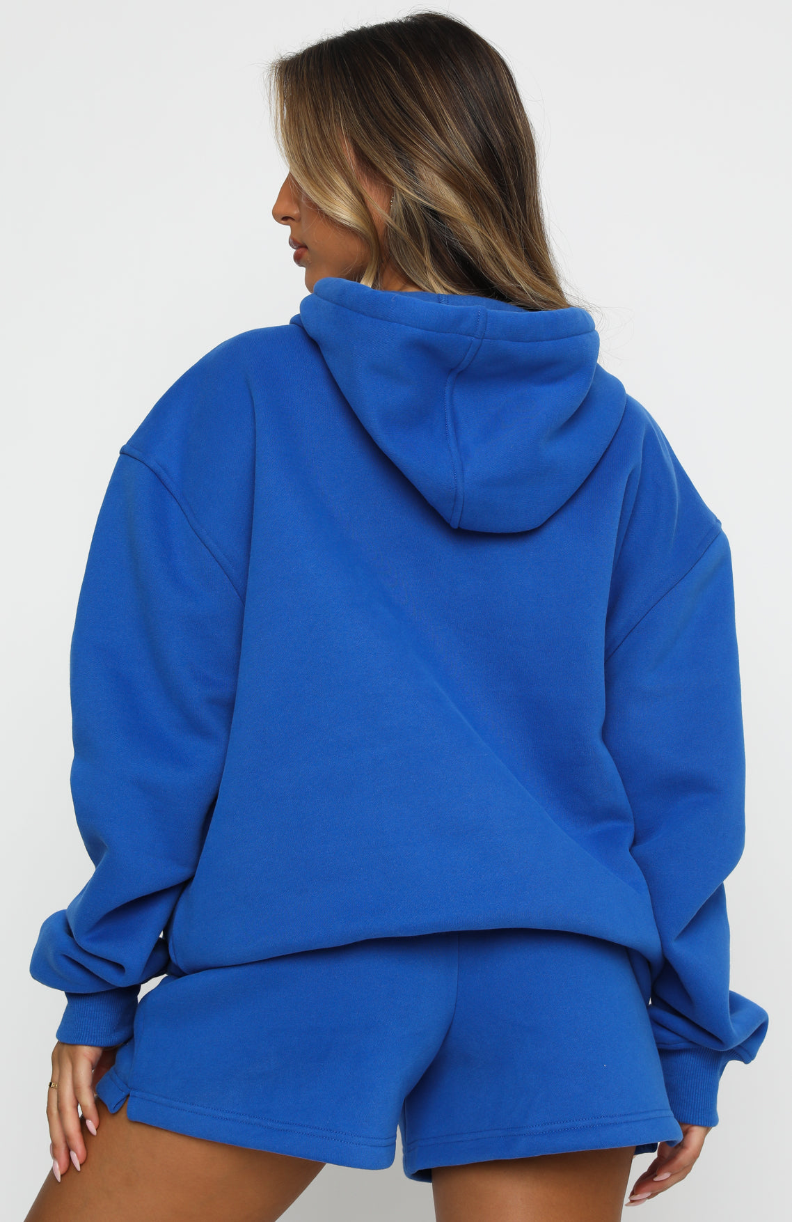 Set The Standard Hoodie Electric Blue - White Fox Boutique Outerwear - S/M - Shop with Afterpay