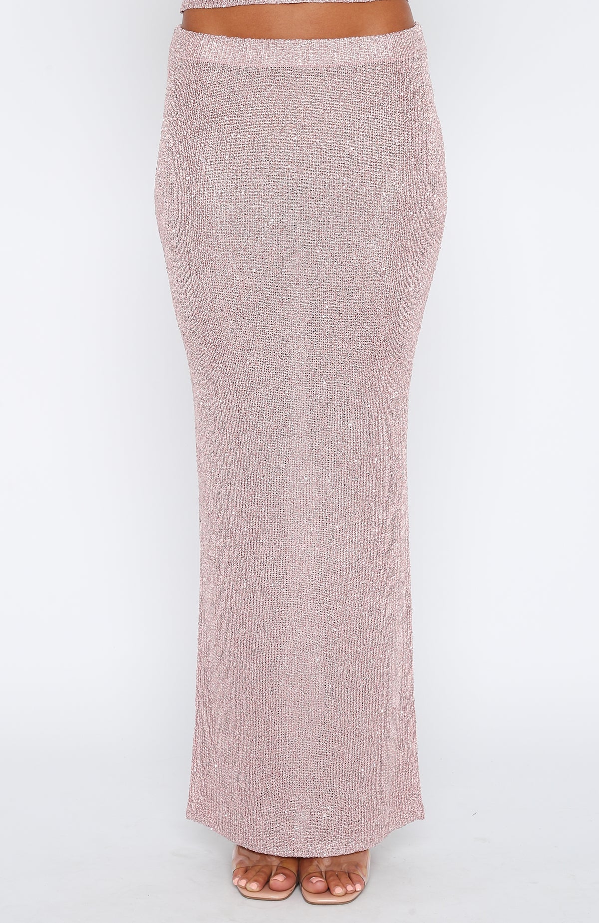 Pink sequin maxi skirt Clearance