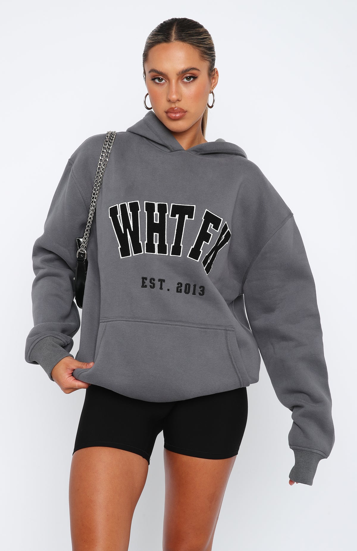 Give It Away Oversized Hoodie Charcoal | White Fox Boutique US