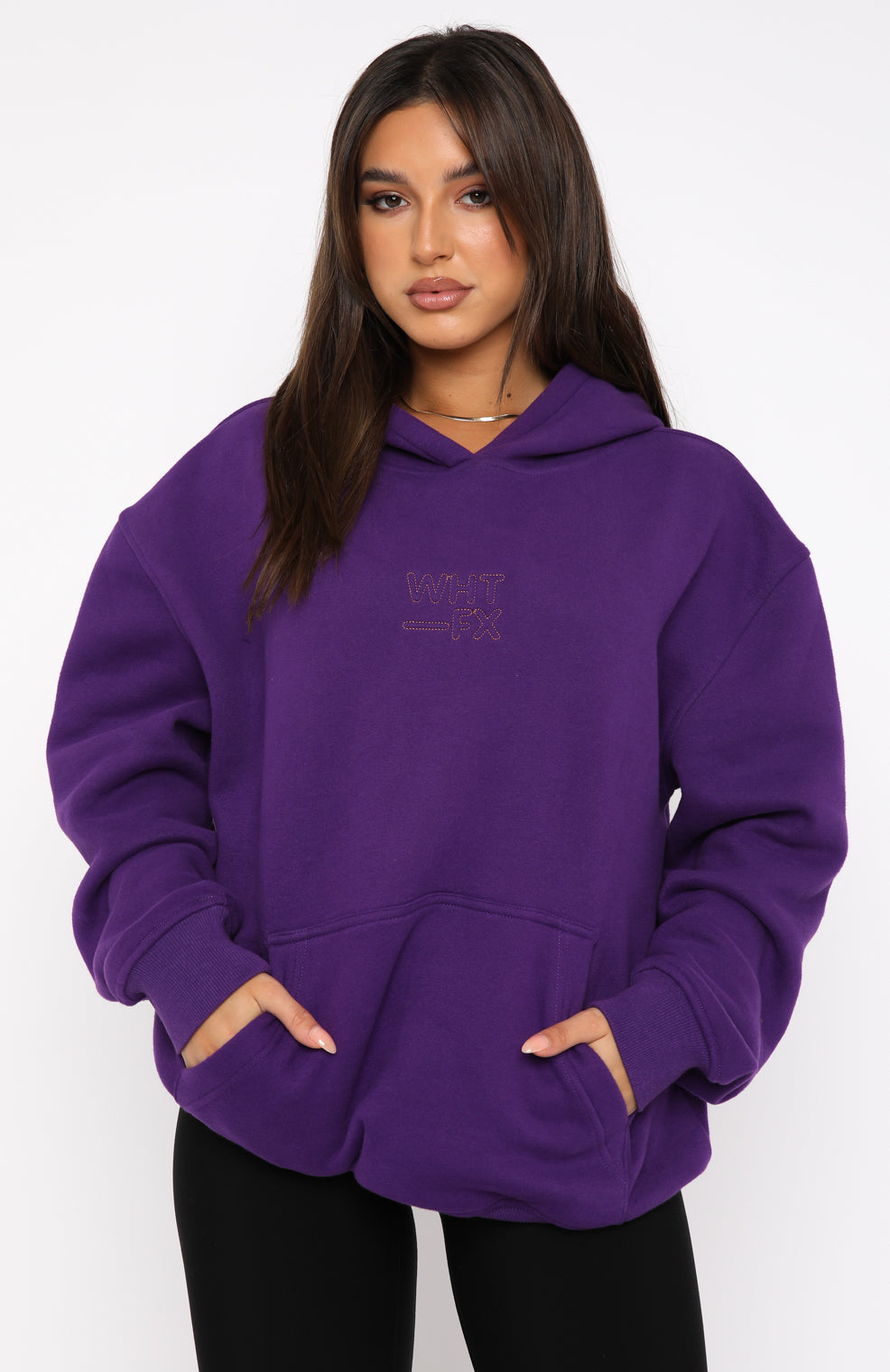 Right On The Line Hoodie Purple | White Fox Boutique US