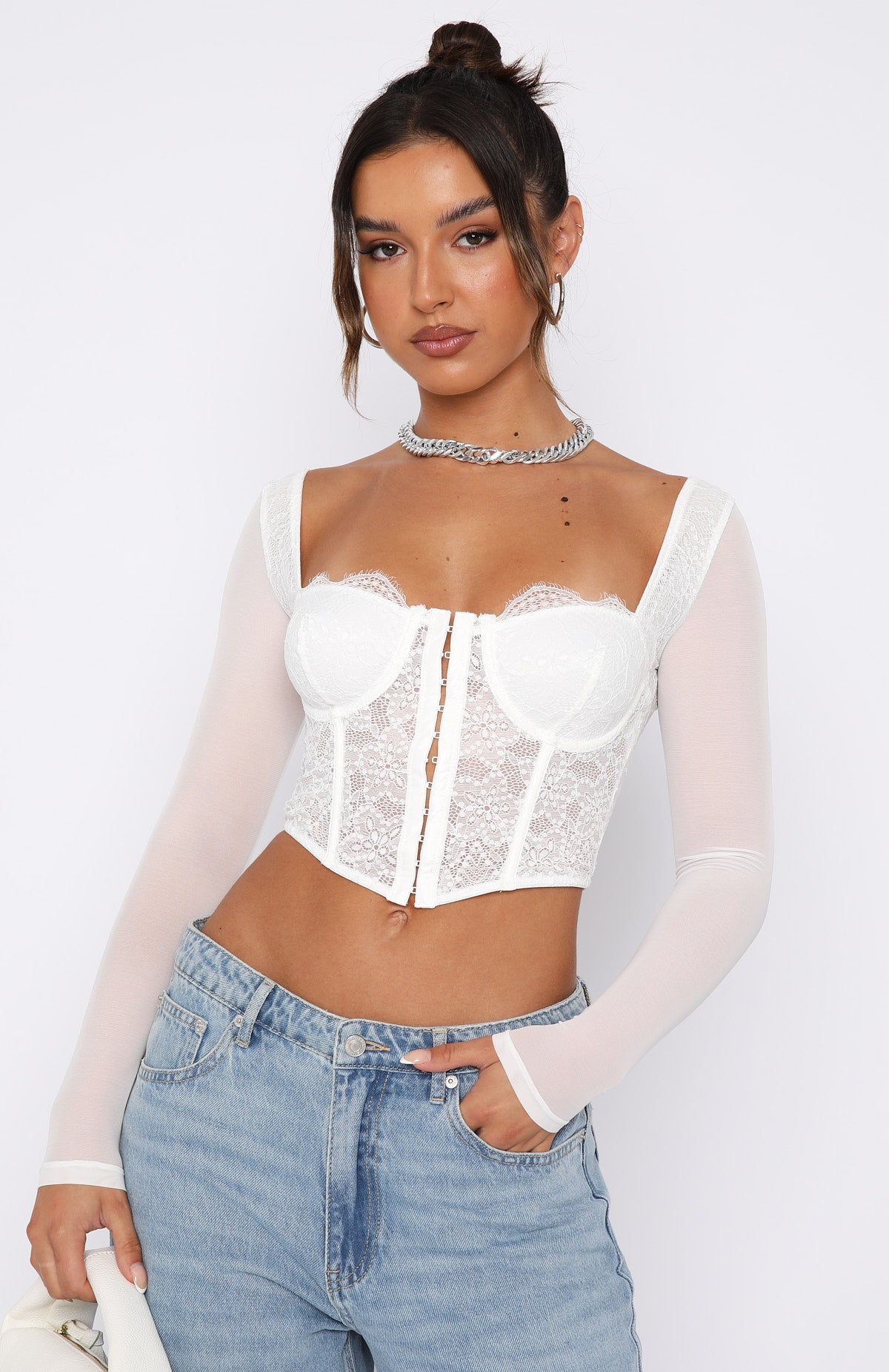 White Lace Bustier -  Canada