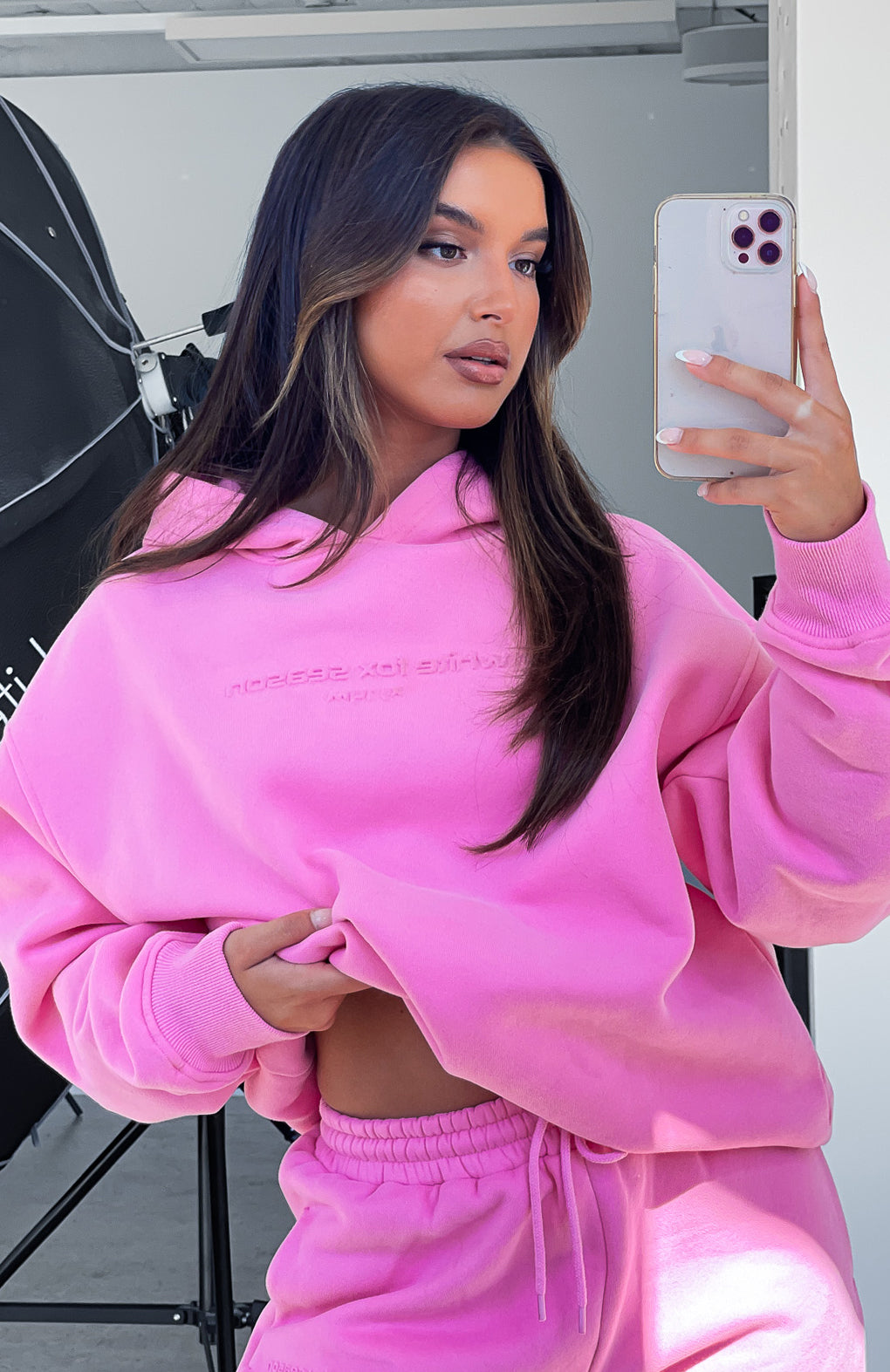 Future Forward Oversized Hoodie Candy Pink