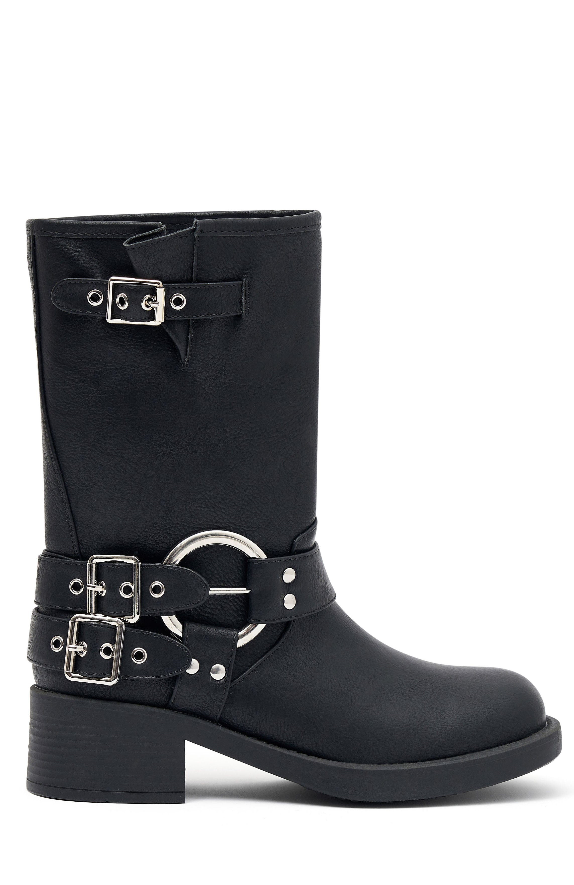 Scout Biker Boots Black White Fox Boutique US