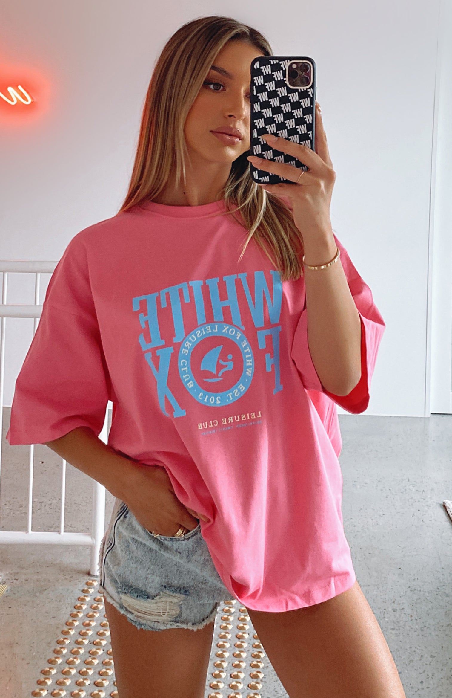 Player Oversized Tee Pink | Fox Boutique USA