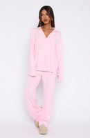 Pillow Talk Long Sleeve Pyjama Set Baby Pink