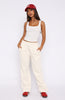 No Excuses Wide Leg Sweatpants Cream