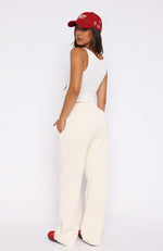 No Excuses Wide Leg Sweatpants Cream