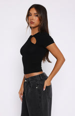 Give A Little Short Sleeve Top Black