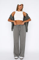 Stick With Me Wide Leg Sweatpants Slate