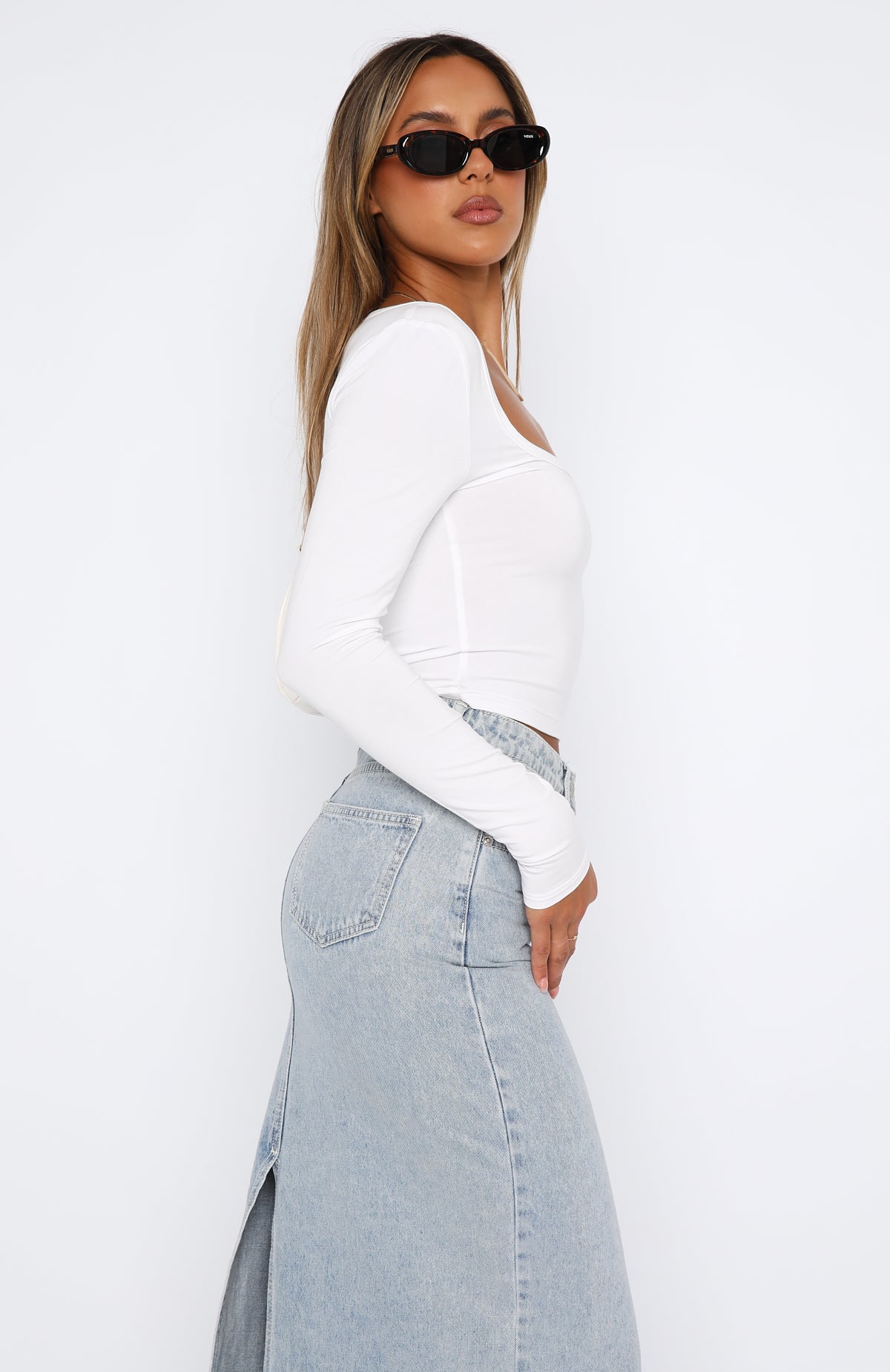 Latest Update Long Sleeve Top White | White Fox Boutique US