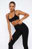 She's Healthy Sports Crop Black