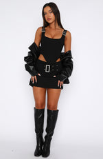 Used To Me Mini Skirt Black