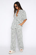 One More Chance Shirt Green Spring Floral
