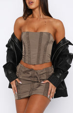 Between The Lines Bustier Taupe