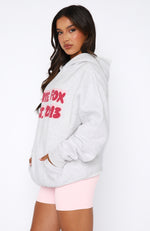 Set New Limits Oversized Hoodie Grey Marle