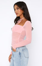 Passion For You Long Sleeve Top Baby Pink
