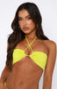 Sail Away Bandeau Bikini Top Lemongrass