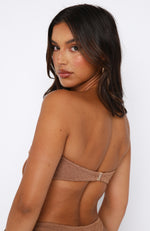 Sail Away Bandeau Bikini Top Mocha