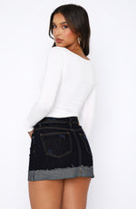 Vice Versa Mini Skirt Dark Denim