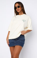 Show Me The World Oversized Tee Off White