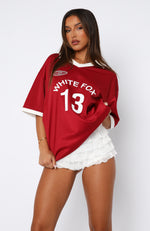 Take The Chance Oversized Jersey Cherry