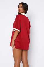 Take The Chance Oversized Jersey Cherry
