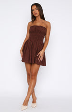 Girly Girl Mini Dress Chocolate