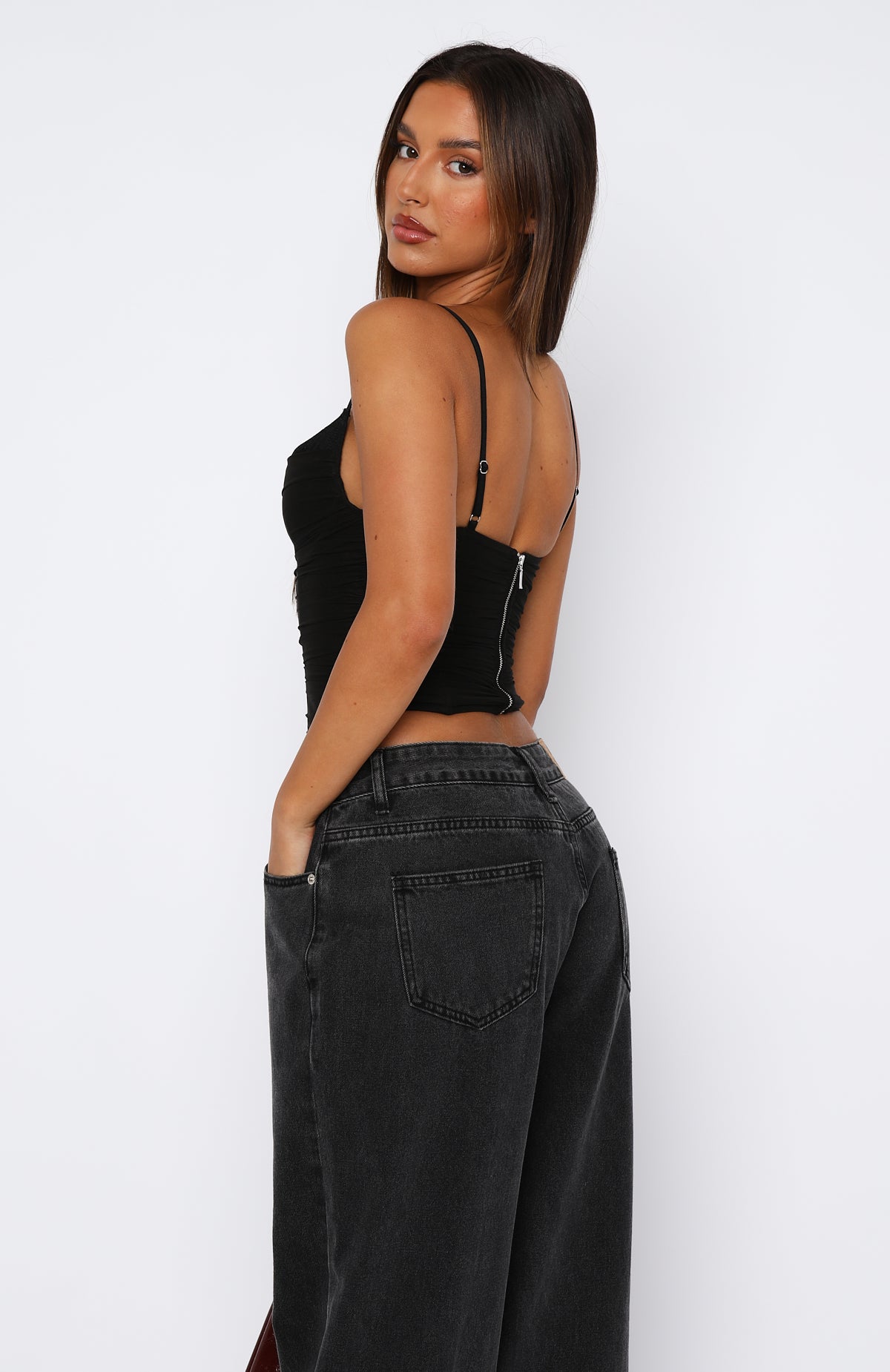 Heavenly Hour Bustier Black | White Fox Boutique US