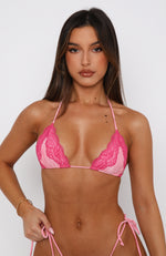 Lay Down Bikini Top Pink