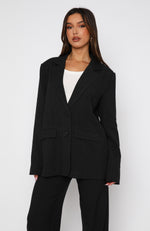 Business Casual Blazer Charcoal Pinstripe