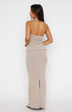 First Light Maxi Skirt Taupe